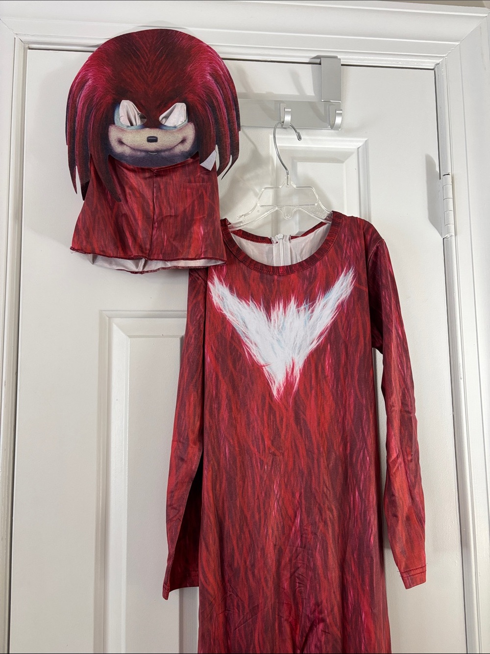 Kids Red Character Costume with Full-Head Mask (Size 6)